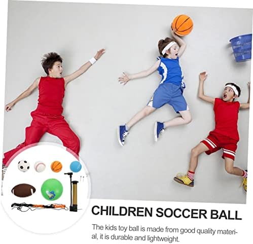 Toyvian 5 парчиња играчка топка деца надувување топка дете фудбалски деца фудбалски играчки допир ПВЦ бебе дете фудбалска топка
