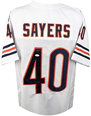 Гејл Сајерс го автограмираше Чикаго мечки обичај бел фудбалски дрес - ЈСА Коа