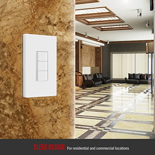 Enerlites Decorator Wearlder Wall Plate Cover Cover, Safe Outlet Cover, големина 1-банда 4,68 H x 2,93 L, нераскинлив поликарбонат