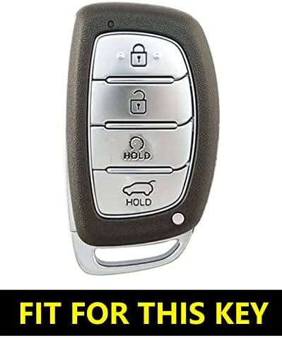 2 парчиња А.М.Е. Deluxe Smart Key Fob Fob Remote Cover Cass Кожа за Tucson Elantra Sonata Smart 4Button Fob,