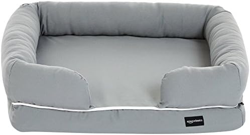 Основи на Амазон Основи на лезница софа кауч стил миленичиња кревет со мемориска пена, зајакнувачи и отстранлив капак за куче