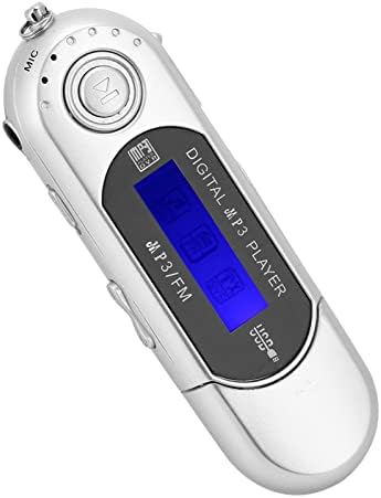 USB MP3 плеер Stick USB MP3 Prayer Protable Music MP3 USB плеер со LCD екран FM радио мемориска картичка сребро