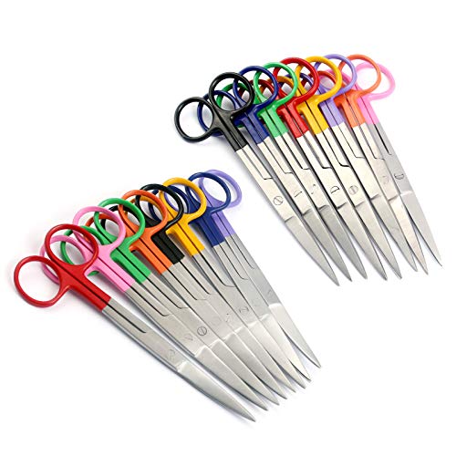 Лаја увезува 16 парчиња кои работат ножици остри/остри исправени и заоблени 5,5 мешавини рачки во боја