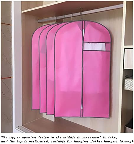 ВИКК 5 Пакувајте Висечки Торби За Облека Лесна Облека Покријте Кеси Со Полн Патент за Складирање И Патување Во Плакарот