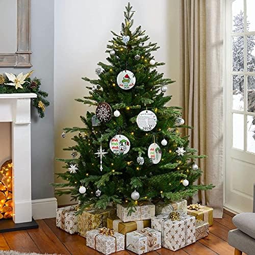 Ангажирани 2021 година, украси за украси за дома - Семејно новогодишно дрво што виси украси - Орнамент за ангажман Прв Божиќ