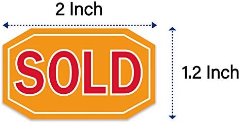 Продадени налепници 2x1,2 инчи етикети со налепници од портокал, налепници за малопродажба на инвентар за цени, 504 парчиња