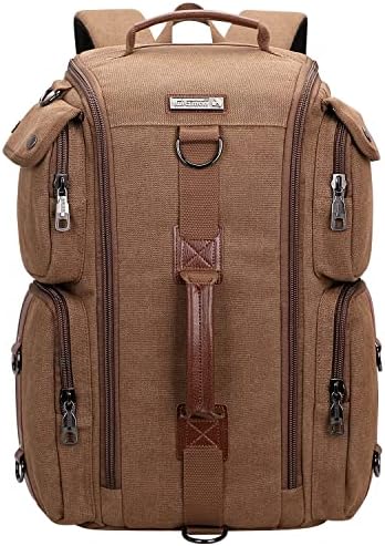 Витсман Патувајте ранец за мажи и жени носат ранец на платно торба за дуфели за авиони одговара на лаптоп од 17 инчи