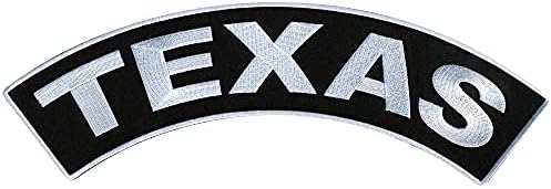 Texas Top Rocker, Patch - САД во САД го наведува Тексас Висока конец на железо запечатена запечатена поддршка за шиење на голема