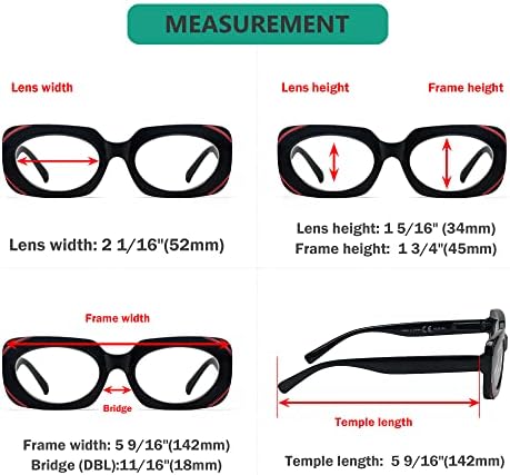 Очила за читање со 4 пакувања за жени стилски читатели