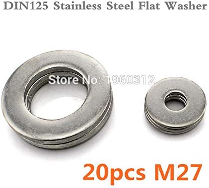 Завртки 20 парчиња/лот DIN125 M27 рамен мијалник A2 не'рѓосувачки челик
