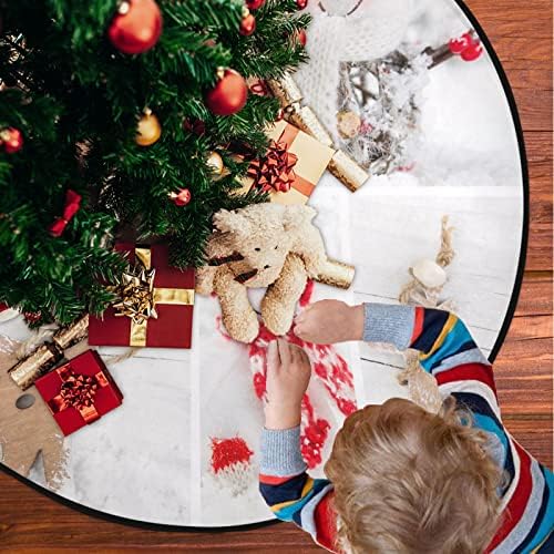 Визиони новогодишно елкото душек Божиќ дрвени декоративни играчки и снежни луѓе дрвја стојат душеци за заштитник на подот Абсорбента