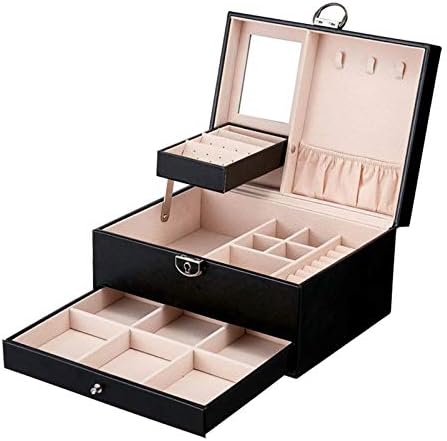 Хнгм Кутии &засилувач; Организаторите мулти-функција автоматски накит кутија за жени Нова Кожа Накит Дисплеј Повеќеслојни голем