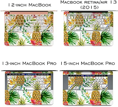 Lex Altern Vinyl Skin Compatible with MacBook Air 13 inch Mac Pro 16 Retina 15 12 2020 2019 2018 Hawaiian Pine Flower Leaves