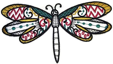 Обични и уникатни неверојатни шарени пеперутки [Dream Dream] Везено железо Вклучено/шиење лепенка [7,1 x 3,82] направено во