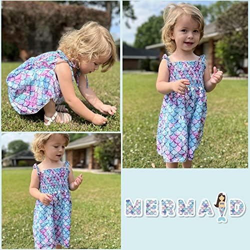 Виил дете бебе девојки летен фустан од руфли ленти принцеза сундерс цветни печатени обични плажа празнични фустани 1-5 години