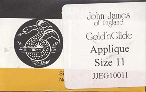 Колонијална игла JJEG100-11 Gold'n Applike Applike Rand игли, големина 11, 10-пакет