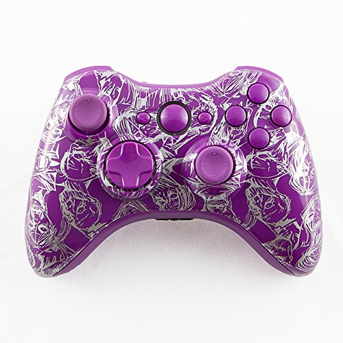 Сребрена Зомби На Виолетова Xbox 360 Контролер Делови Комплет