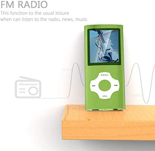 MP3 плеер, музички плеер Hotechs со 16 GB меморија SD картичка со фото/видео репродукција/FM радио/гласовен рекордер/читач на