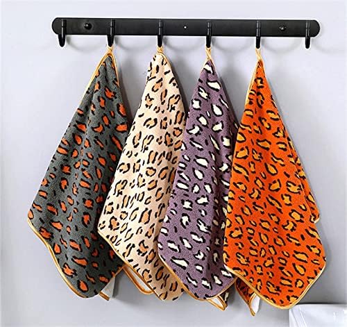 Jeusdf леопард печати преклопна крпа за бања за возрасни кујнски сад за миење садови Абсорбента за брзо сушење на косата за