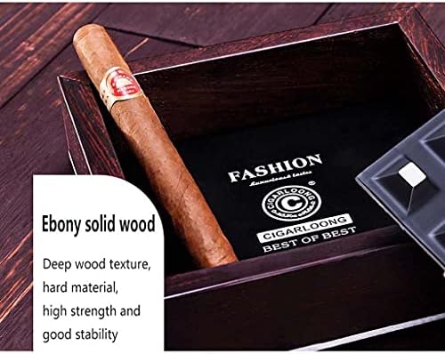 ZXW цигара од пепел, креативно дрво од абонос, метална текстура 4x4 Голем пепел, голем капацитет, пакување кутија за подароци