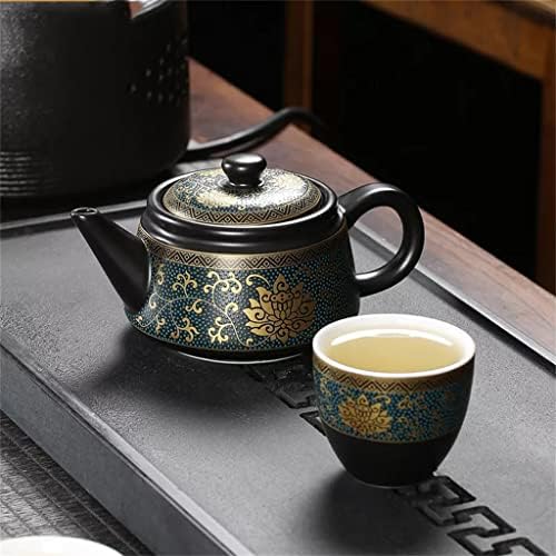 Дебел гроздобер црн керамички чај чај постави порцелански чајник рачно изработен чај од олонг 240 мл