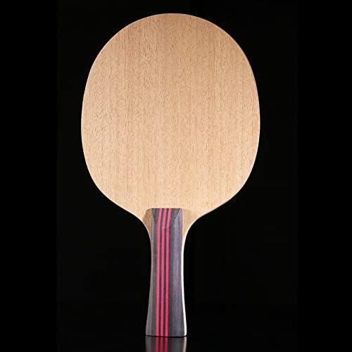 Дуел дрвена маса тенис сечило сечило 6мм плоча за дебелина од дрво пинг понг сечило лопатка со долги делови од тенис