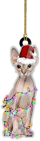 Божиќни украси за мачки 2021, Декорација на новогодишна елка, украс на маче маче, подароци за сопственици на мачки, подарок