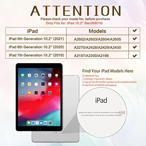Локиго iPad 10.2 Case, iPad Case 9th Generation, iPad 8th Generation Case, iPad 7th Generation Case, 10,2 инчен iPad Case за