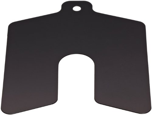 PVC Slotted Shim, Black, 0.0125 Дебелина, 2 ширина, 2 должина, 0,625 ширина на слот