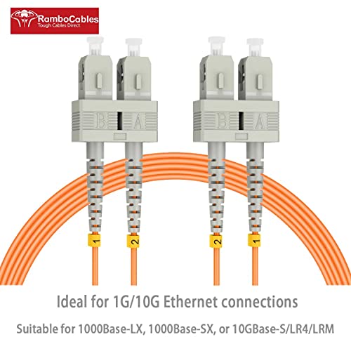 Rambocables 0,5M SC SC OM2 кабли за лепенка MMF Multimode, опции 0,5M ~ 153m, SC до SC влакна Оптички лепени жици Дуплекс, 50/125μM