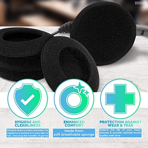 Електронски 60мм А3 парови 60 мм капаци за слушалки за еднократна употреба - Замена на ушите на ушите на ушите - Упатства за