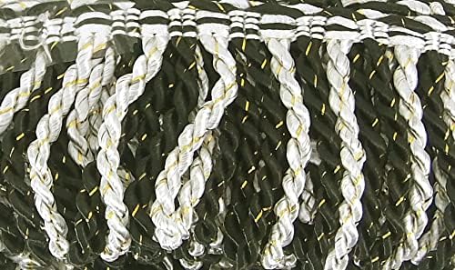 Шие трендови 2 јарди од 3 долги раб на силка од трепет од плетенка од кабел, два тонски шиење на раб во боја, драперија- црна
