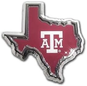 Тексас А & М Агис Тексас во форма на хром метал автоматски амблем
