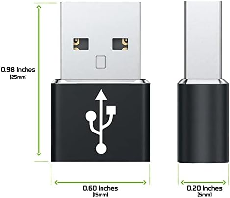 USB-C Femaleенски до USB машки брз адаптер компатибилен со вашиот Bang & Olufsen Beoplay H9 за полнач, синхронизација, OTG уреди