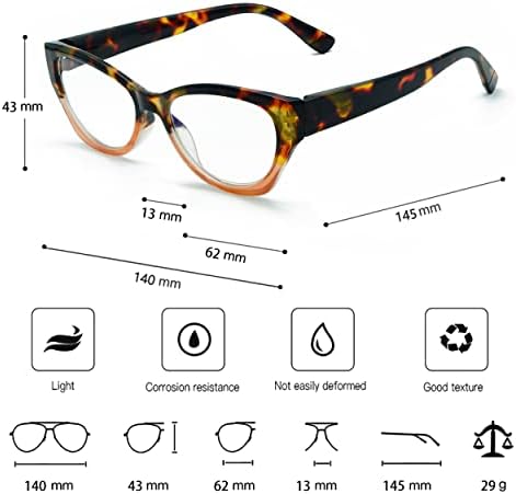 Очила за Читање катеј За Жени Сина Светлина Блокирање Компјутерски Очила Со Пролетна Шарка