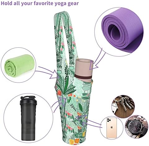 Јога торба со мат, торба за носење јога за душек и блокови во форма на платно, голема прашка јога торба торба пилатес торба