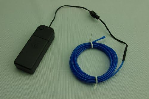 GeauxRobot 9ft сина неонска блескава електролуминисцентна жица ел жица