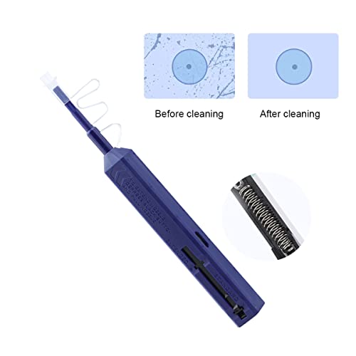Чистач на влакна Eardion, пенкало за чистење на оптички влакна за конектори од 1,25 mm LC/MU со чистење 800+ - чистач на лице на влакна и чистење на оптички конектор со дополнит?