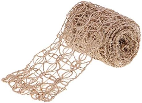 У-К 2 метри природен јута рустикален хесиски бурлап јаже занаетчиска лента за уметност занаетчиски свадбени забави Божиќ