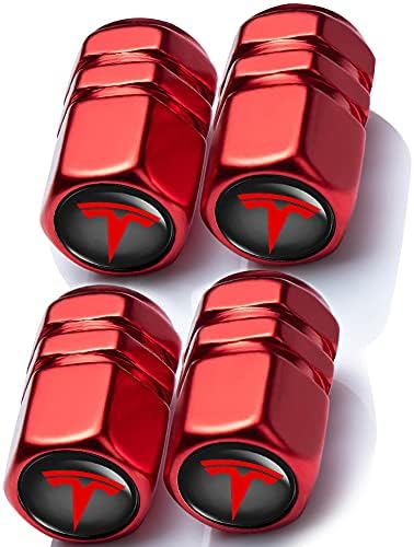 Капчиња за вентили во гуми од 4 парчиња, капаци на матични вентили за Tesla Model 3, Model Y, Model X, Model S, Air Tire Air