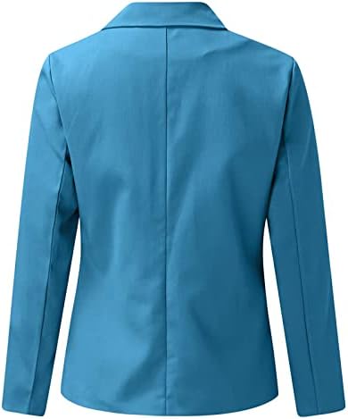 Rmxei женски обичен лапел отворен предниот дел од долги ракави за работа со јакна од костуми од јакна од палто
