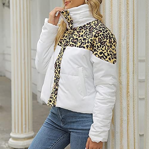 Prdecexlu loungewear култура кул пролетна јакна женски женски долги ракави тенок леопард дебела јакна со џебови исмејувајте