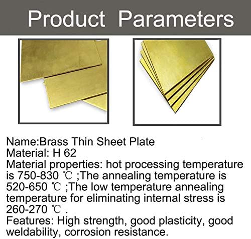 GOONSDS H62 Метална плоча со метални плочи ролна метална решетка CNC CNC Дебелина на моделот 3мм 1 парчиња, 100мм x100mm