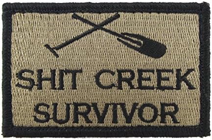 Shit Creek Survivor Tactical Snucation Hook and Loop целосно везена морална ознака лепенка