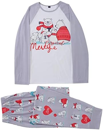 Кенди трска пижами Семејство Божиќна карирана печатена дневна облека Божиќно семејство што одговара на пижами со долг ракав