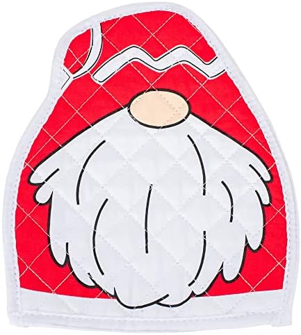 Transpac Christmas Red Gnome во облик на 0,25 x 8,75 x 7,5 држач за памучни тенџере мит