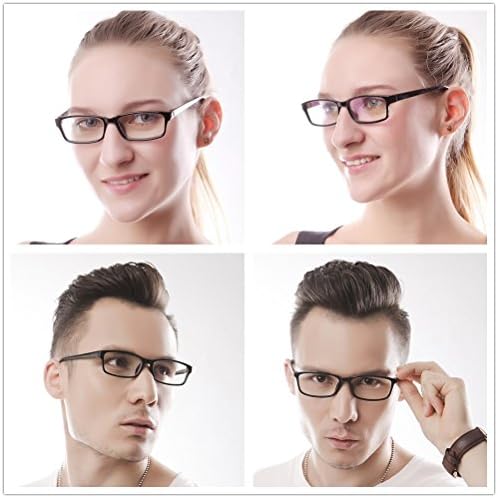Читање на очила правоаголник целосен раб анти -рефлексивни мажи жени очила за очила удобно