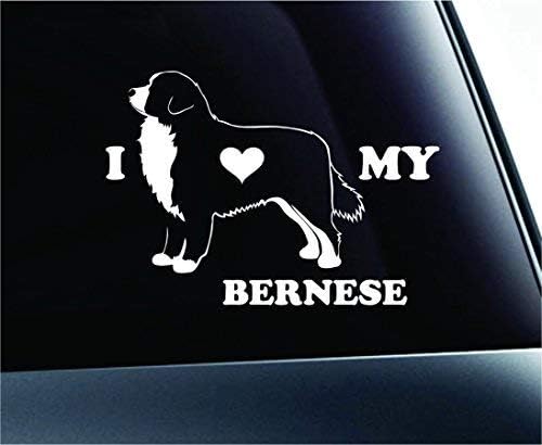 Куче го сакам мојот планински планински кучиња симбол Декл автомобил камион за налепница кучиња раса миленичиња семејство шепа