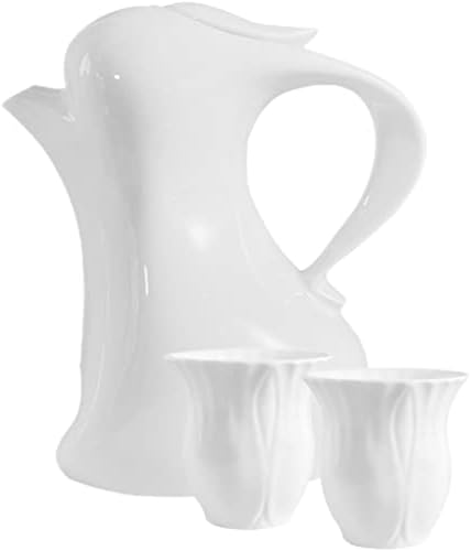 ПРЕТИЗУМ Керамички Чај Тенџере Велигден Зајаче Форма Кафе Тенџере Вода Котел Стомна Порцелан Кафе Млеко Крем Стомна со 2 Чаши