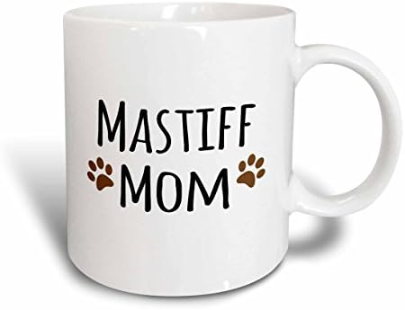 3drose mastiff Dog Mom Bred-Brown Muddy Paw Prints-Duggy Lover Mug, 11 мл, MUG_154158_6